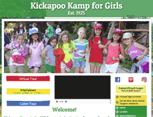Tablet Screenshot of kickapookamp.com